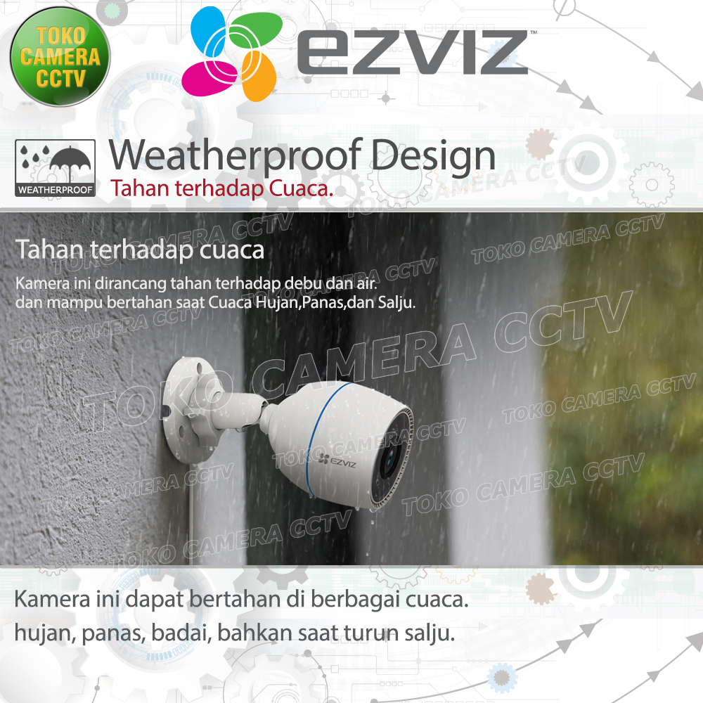 CCTV WIFI KAMERA IP CAMERA WIRELESS EZVIZ C8W PTZ 360 4MP 2K