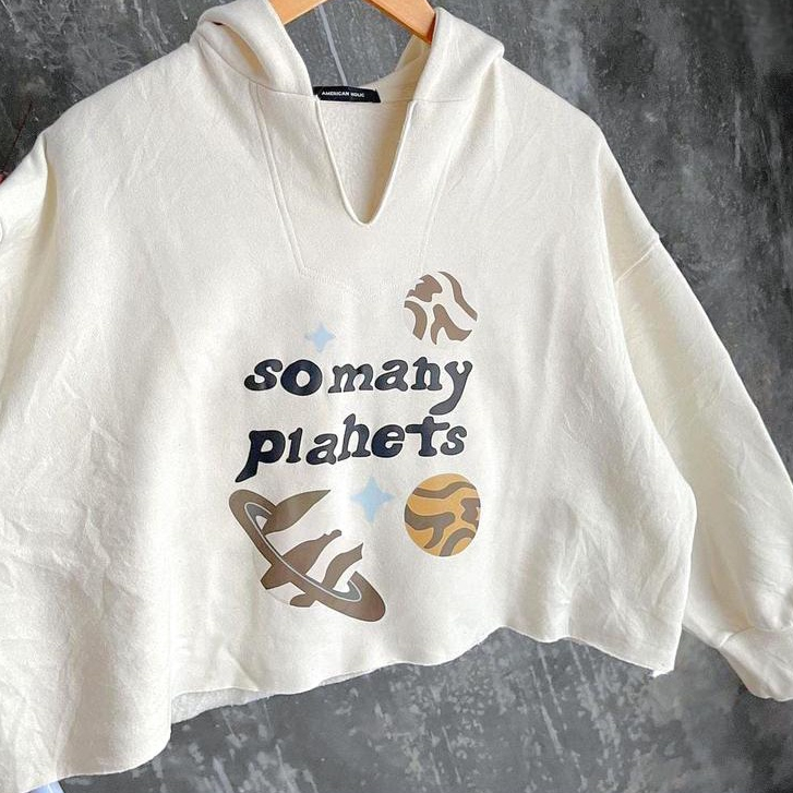 NTR SO MANY PLANETS SWEATER HOODIE CROPE (IC)