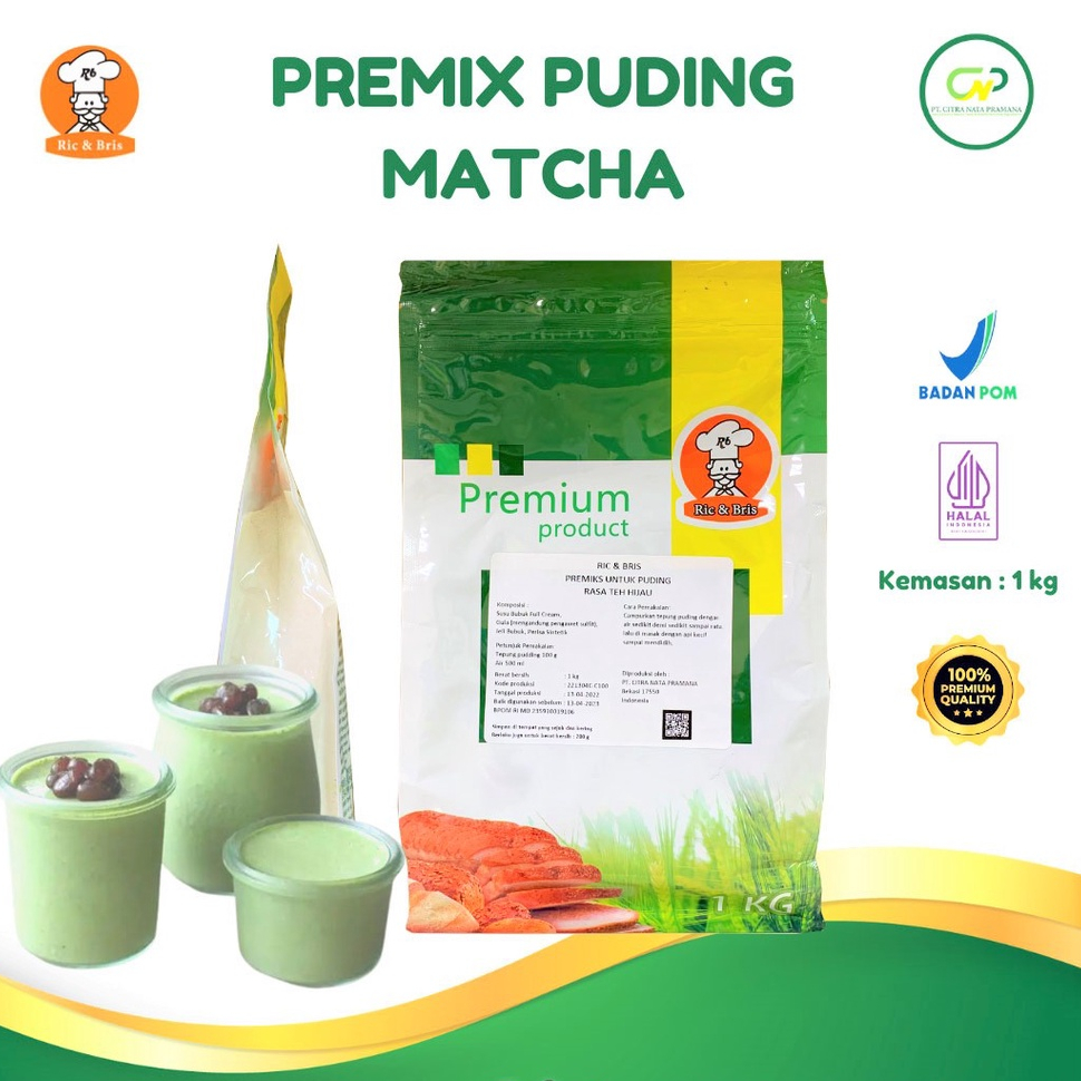 

R&B Premix Pudding Matcha / Tepung Puding Matcha / Silky Pudding Matcha / Premix Pudding Green Tea