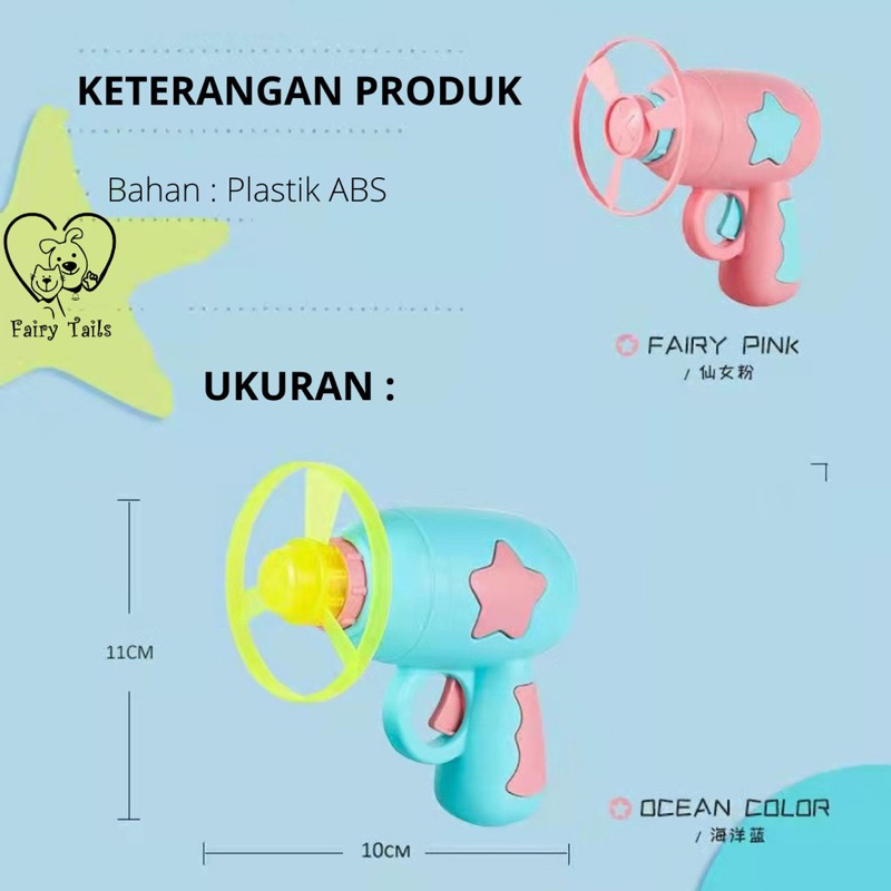 mainan pistol UFO dengan baling baling / pistol gangsing / mainan edukasi anak murah