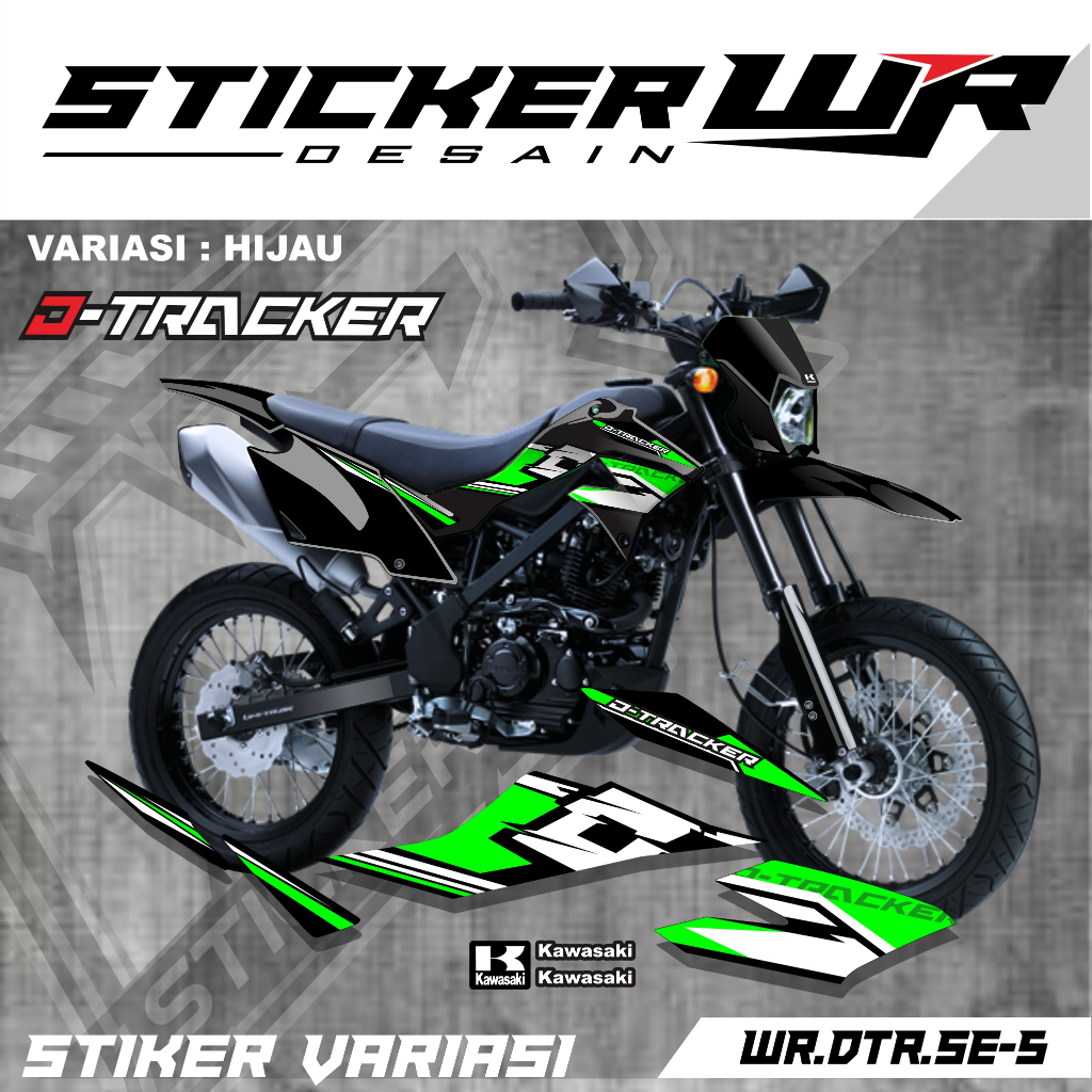 Sticker motor dtracker 150 - Striping Kawasaki DTracker 150 SE Variasi Original - Stiker Hologram Ka