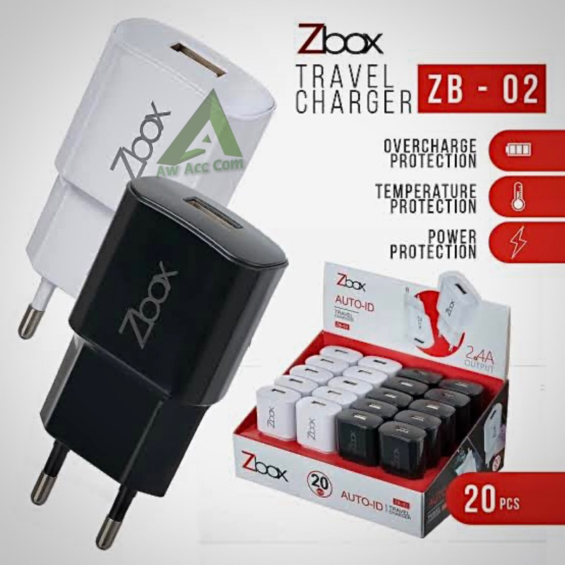 Z-BOX AUTO ID POWER ADAPTER KEPALA CHARGER 2.4A ADAPTOR CHARGER USB SIGLE PORT