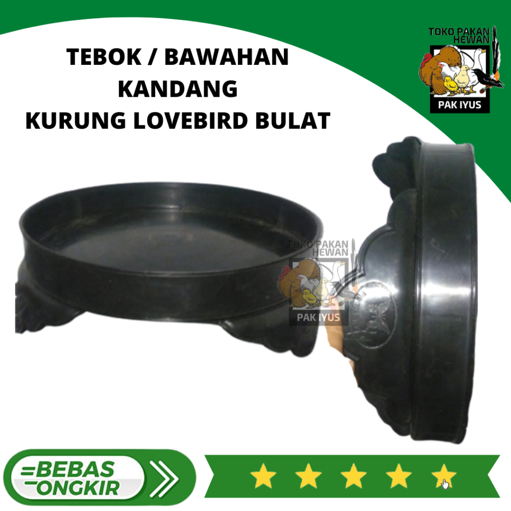 TEBOK BAHAN PLATIK TEBAL SANGKAR KURUNGAN BURUNG LOVEVIRD KAPSUL BULAT
