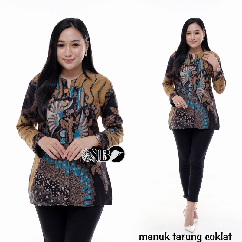 BAJU BATIK WANITA MODERN MONALISA GENES M,L,XL asli PEKALONGAN