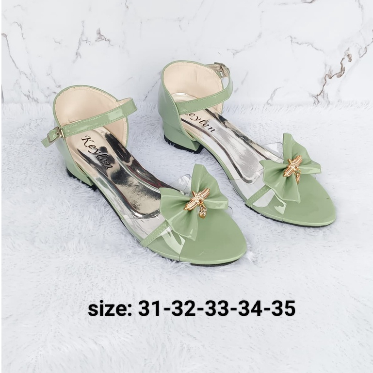 Sandal Anak Perempuan Sandal Kokop Pariasi Hak 3 Cm Sandal Pesta Adella 02