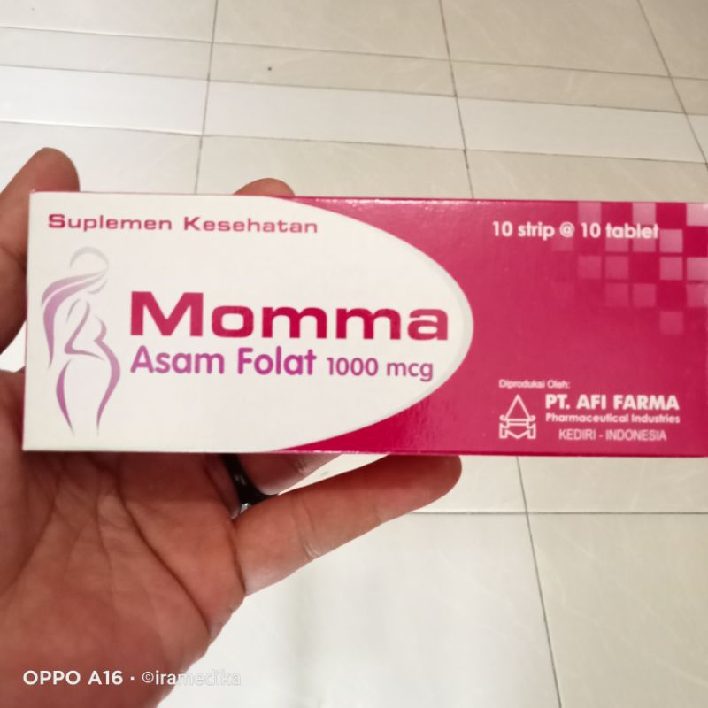 MOMMA Asam Folat 1000mcg Suplemen Kesehatan Kehamilan 100tablet