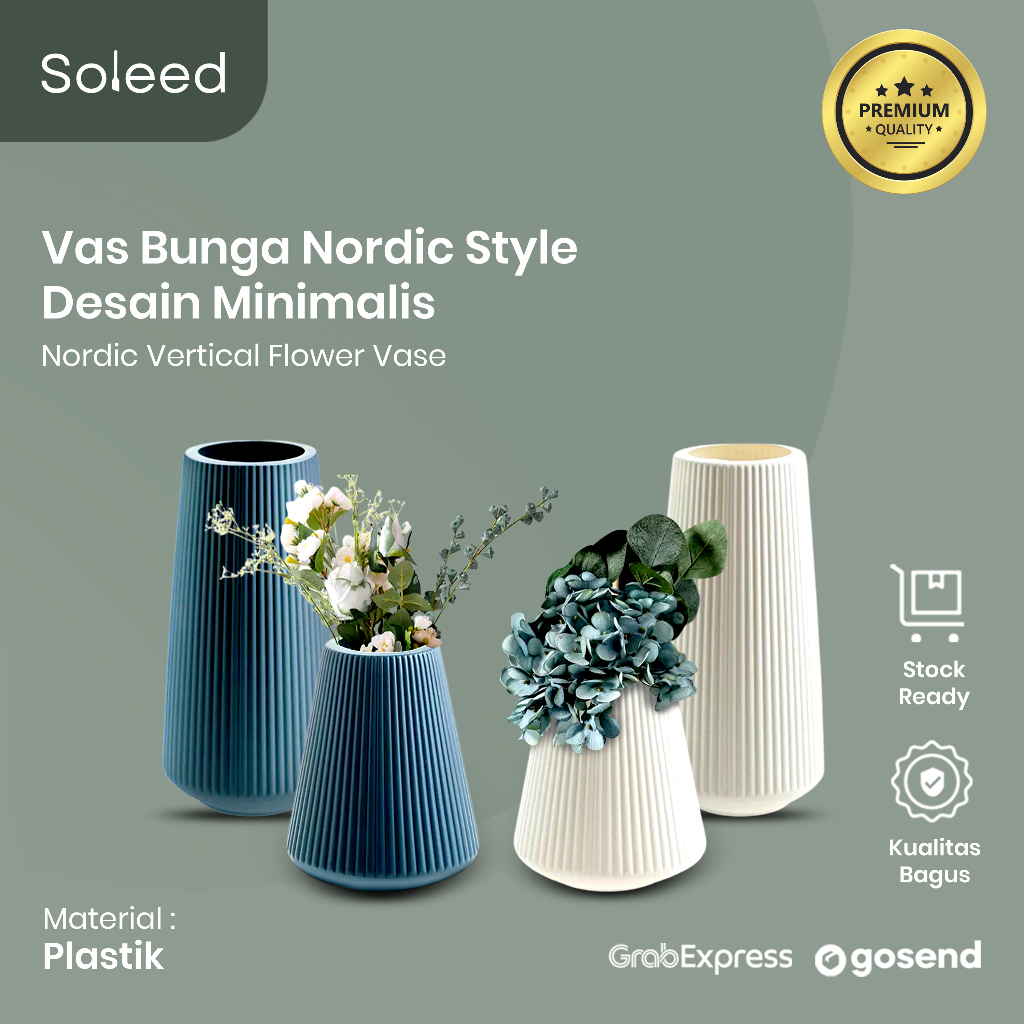 POT TANAMAN POT BUNGA NORDIC GLAZE VERTICAL VASE DRY WET