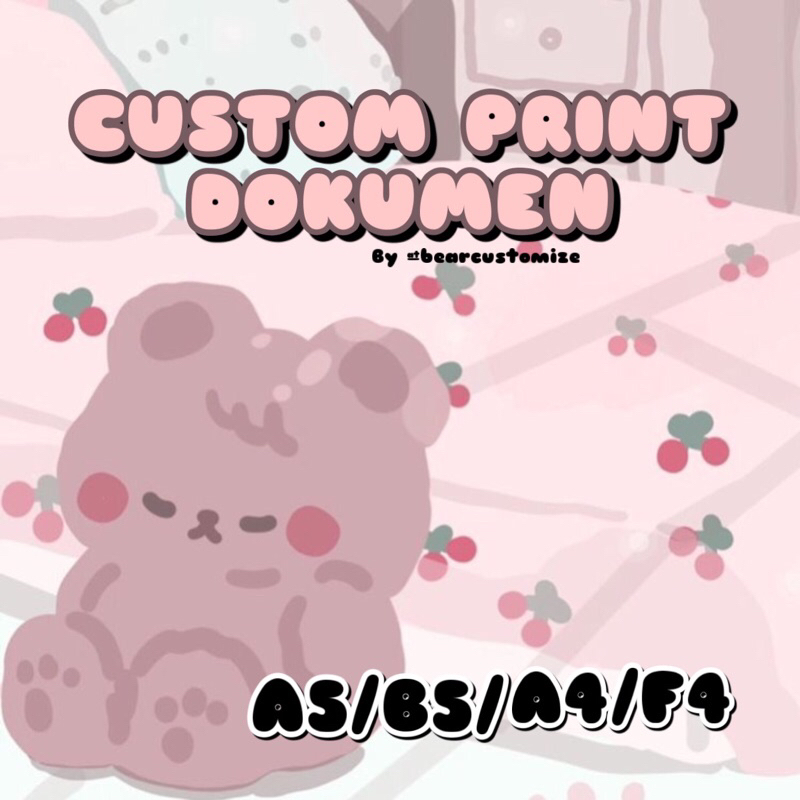 

(Bear) JASA CETAK / PRINT DOKUMEN TERMURAH !! HITAM PUTIH BERWARNA TERMURAH BOLAK BALIK A4 FOLIO B5 A5 70 GSM /80 GSM