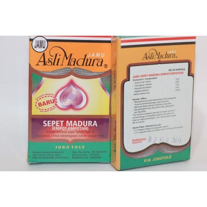 Kapsul Sepet Madura/Empot-empot Asli Madura Jokotole isi 24 kapsul