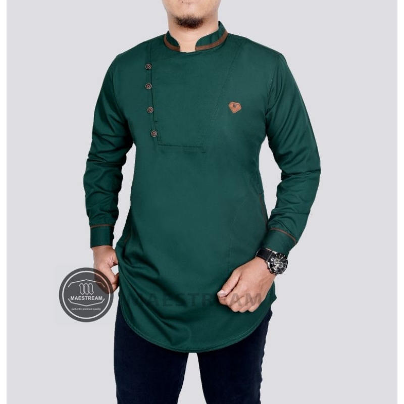 Koko Kurta Pria Baju Koko Kurta Pria Mode Lengan Panjang Kancing Samping MAESTREAM Pria Mode Lengan 