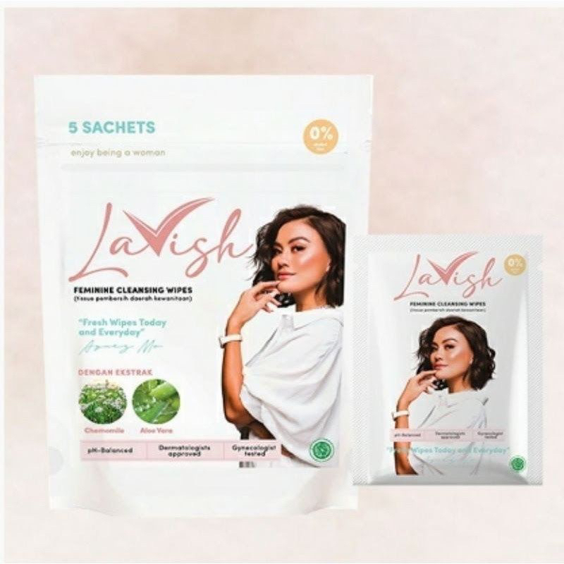 Lavish Feminine Cleansing Wipes Tisu Basah Antiseptik Kewanitaan Lap Pipis Cebok Kebersihan