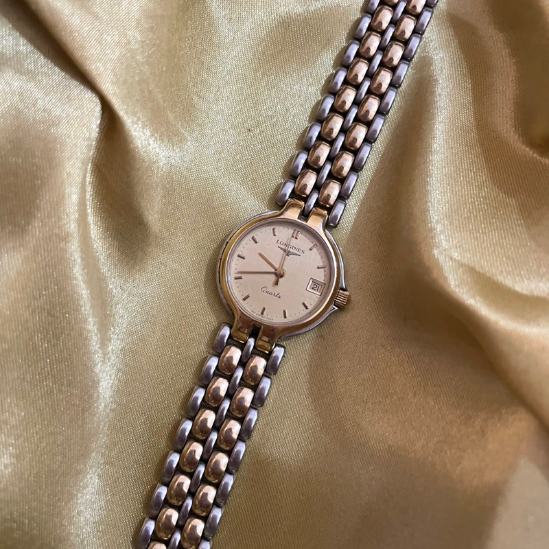 Jam Longines Original Authentic preloved second branded lapis emas mulus stainless rantai