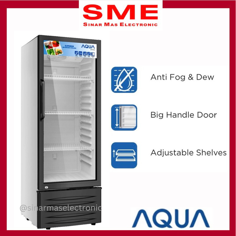 Showcase / Lemari Pendingin Minuman AQUA 4 Rak 220 L