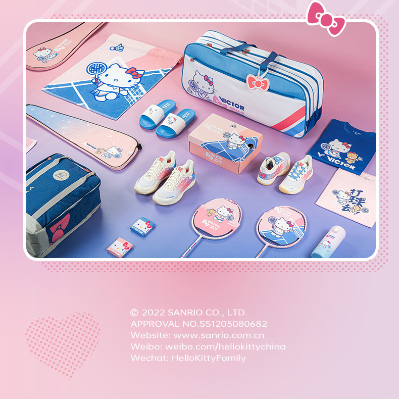 Sepatu, Raket, Tas Baju Olahraga Bulutangkis Original Asli VICTOR HELLO KITTY