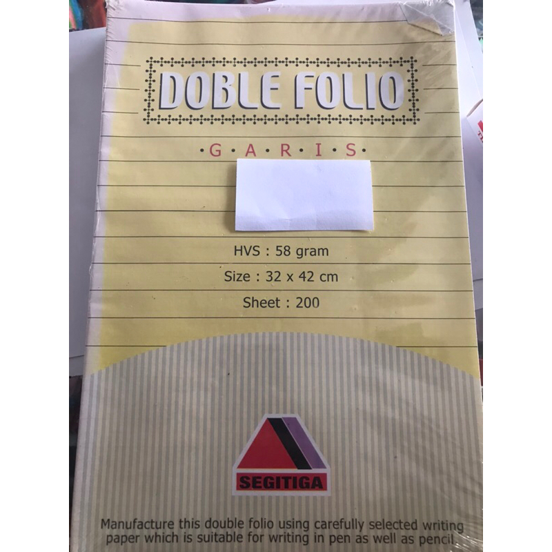 Kertas Double Folio Bergaris 1 pack isi 200 lembar