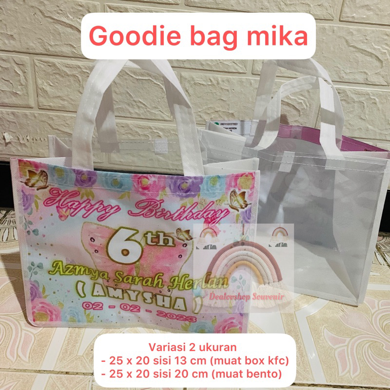 

Tas ultah mika / Tas ultah mika bento minimal order 30pcs