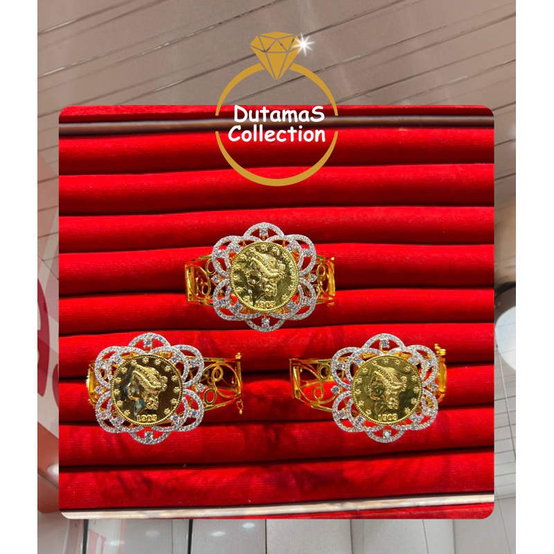 Gelang Koin Dewasa Berat 23gram an Emas Asli Kadar 375%