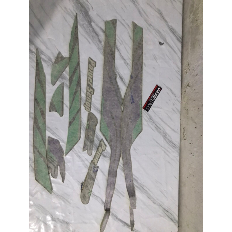 striping stiker fullset yamaha alfa tahun 1996 ungu hijau original