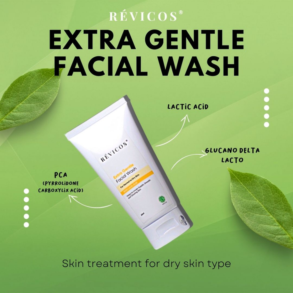 Jual REVICOS Extra Gentle Facial Wash For Normal To Dry Skin 60ml
