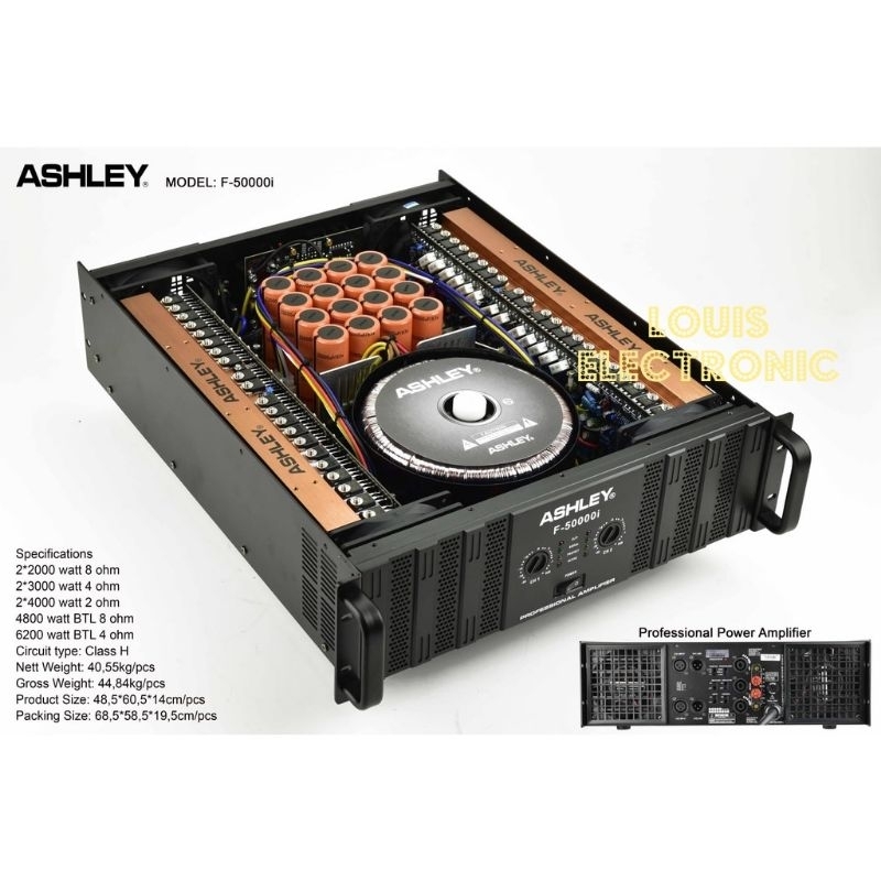 Power Amplifier ASHLEY F50000i F-50000i F 50000i Class H ORIGINAL