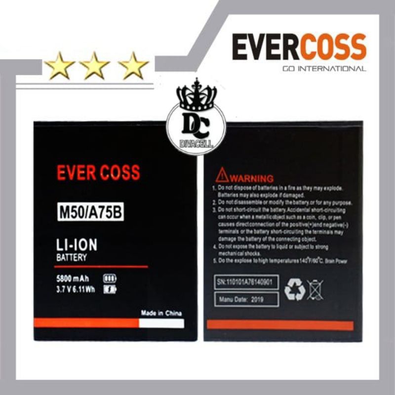 Baterai Evercoss M50 M50Star M50A A75B