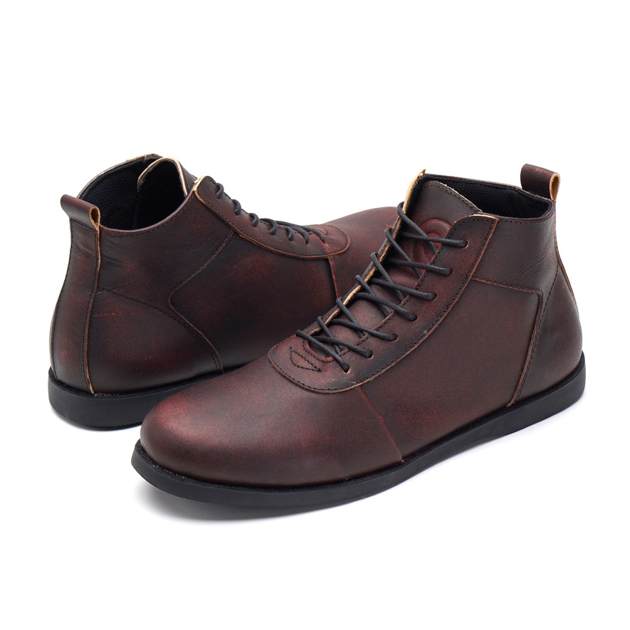 SVEND 0.1 MAROON (KULIT ASLI) |ManNeedMe x Greata| Sepatu Boots Pria Boot Casual Shoes Traveling / Touring ORI