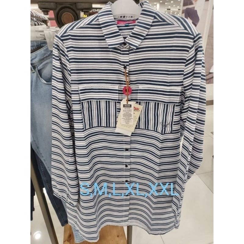 Cardinal girl kemeja/tunik wanita garis-garis original (S-XXL)