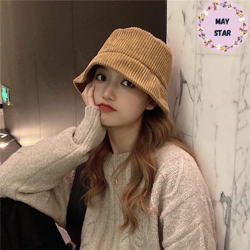 TRENDY!! Topi Bucket Corduroy Pria Wanita Terlaris / Bucket Bahan Corduroy Import Unisex Korean Style Kekinian