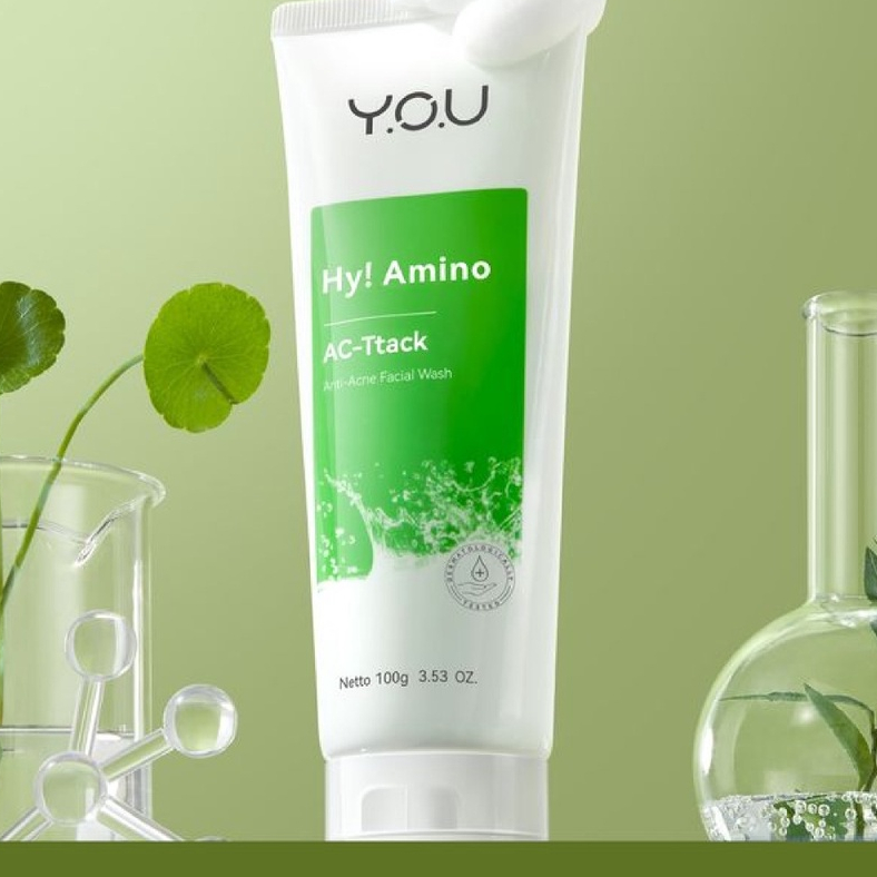 YOU Facial Wash Hy! Amino Anti Acne Sabun Cuci Muka Acnes Creamy Wash