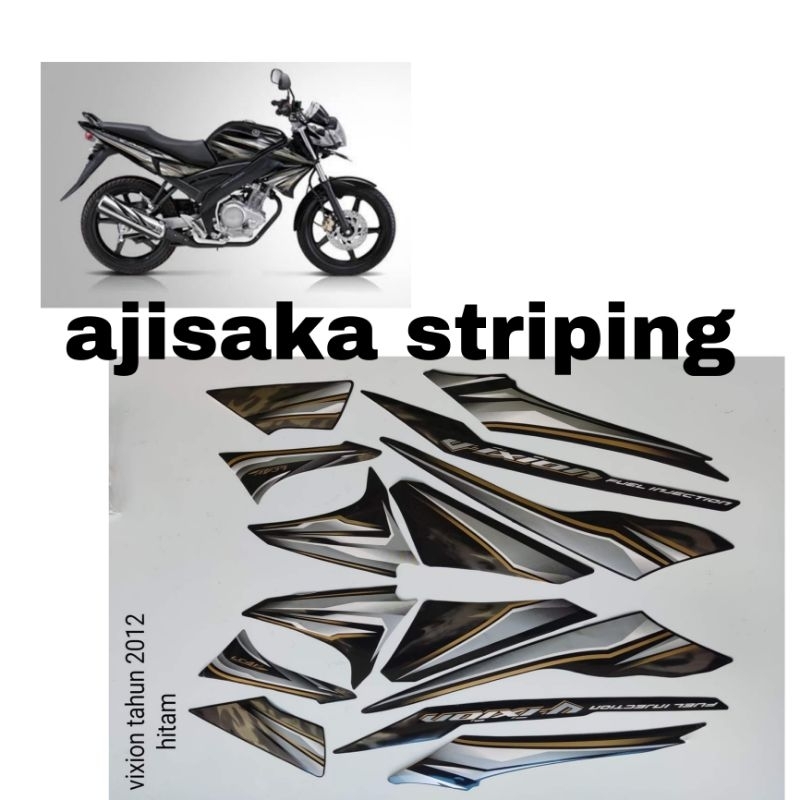 striping sticker lis les yamaha vixion 2011 2012 hitam
