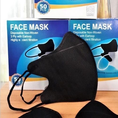 MASKER Duckbill BOX Dukbil Hitam isi 50 pcs Duck Bill Dakbil Putih dackbil 3ply 3 Lapis Earloop Cant