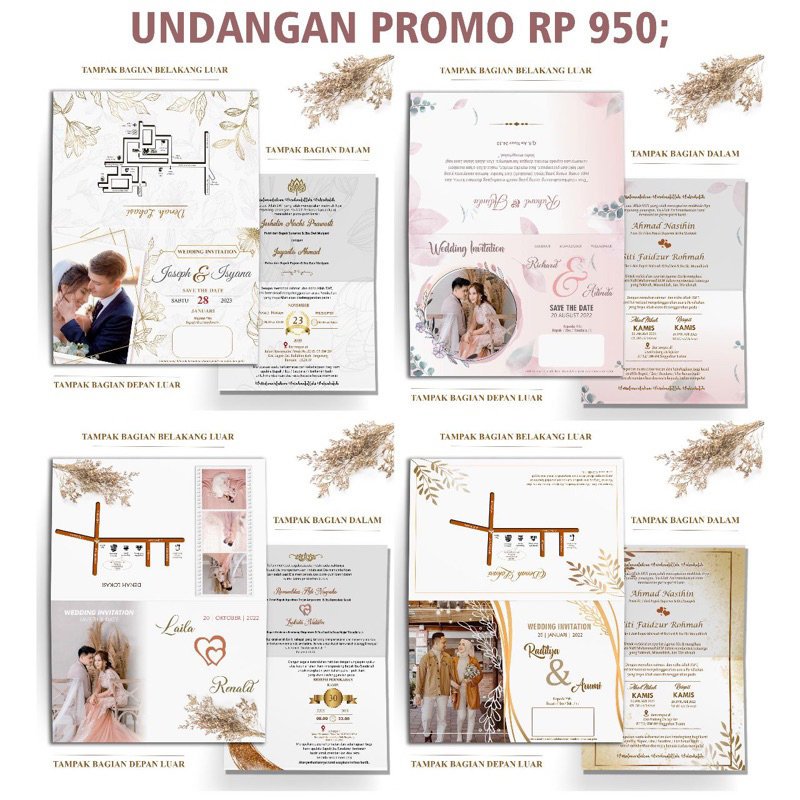 Undangan Khitanan Pernikahan Unik Aesthetic Pakai Foto