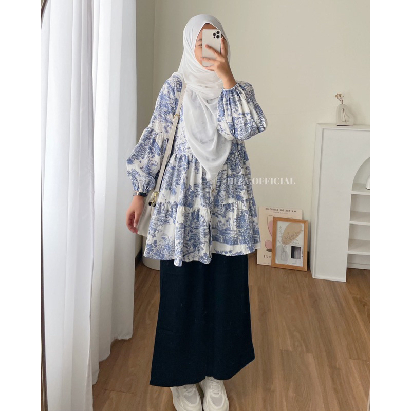 JEAN BLOUSE | Atasan Wanita Casual Terlaris | Blouse Vintage