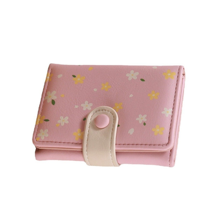 DOMPET LIPAT WANITA KULIT PINK LUCU MINI KOREA WA636P3 MOSIA PENDEK PREMIUM REMAJA KEKINIAN KARTU KOIN KECIL CEWEK BRANDED BATAM  MURAH SIMPLE