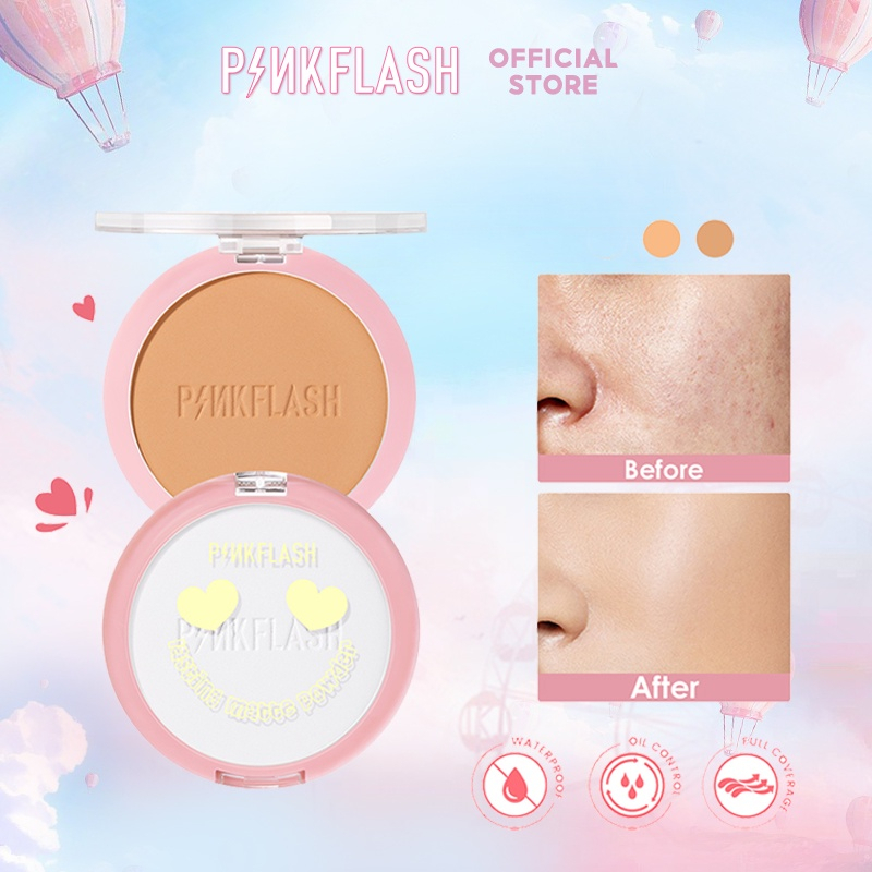 PINKFLASH Face Makeup Set Bedak Padat Pressed Powder Matte Lightweight Oil Control | Pinkflash Lasting Matte Pressed