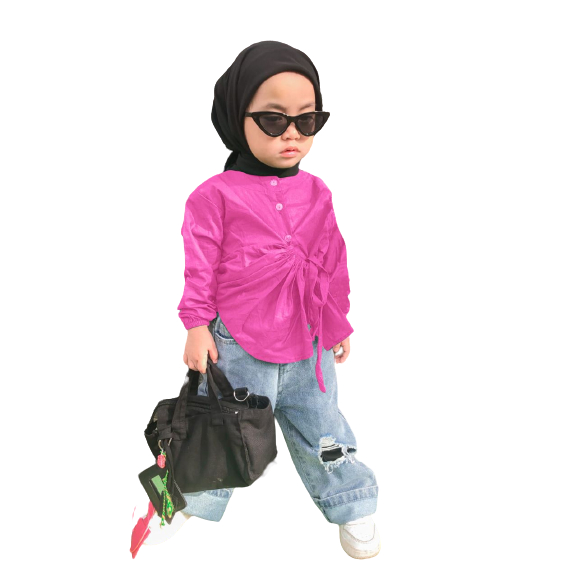 Kalila Lori Top Atasan anak model kemeja serut | Atasan Baju Anak CEWEK Untuk Umur 1 - 7 tahun