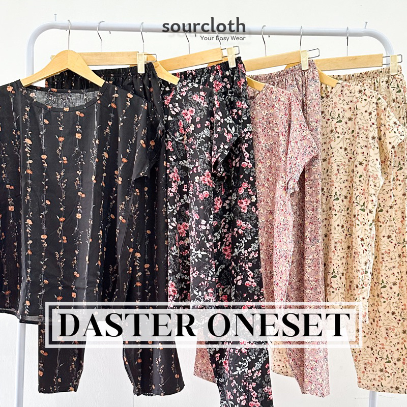 DASTER ONE SET - Pakaian Tidur Wanita Bahan Rayon Adem Baju dan Celana Motif