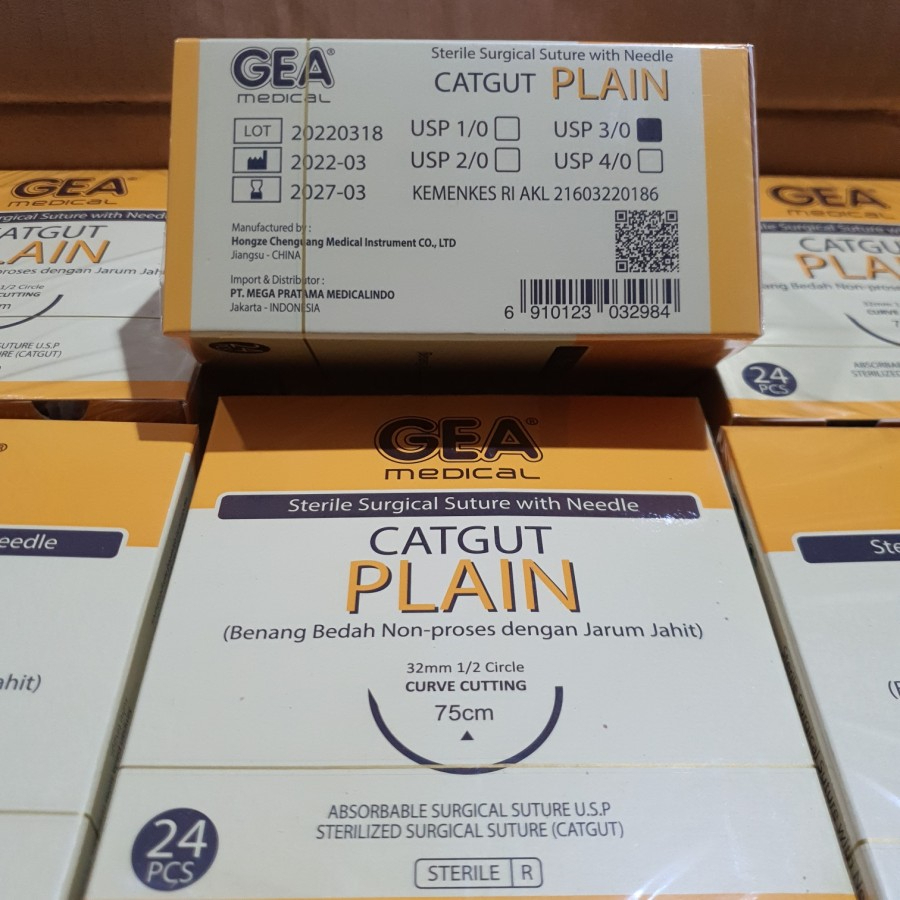 Catgut PLAIN GEA - Benang Jahit PLAIN - Benang Operasi PLAIN GEA