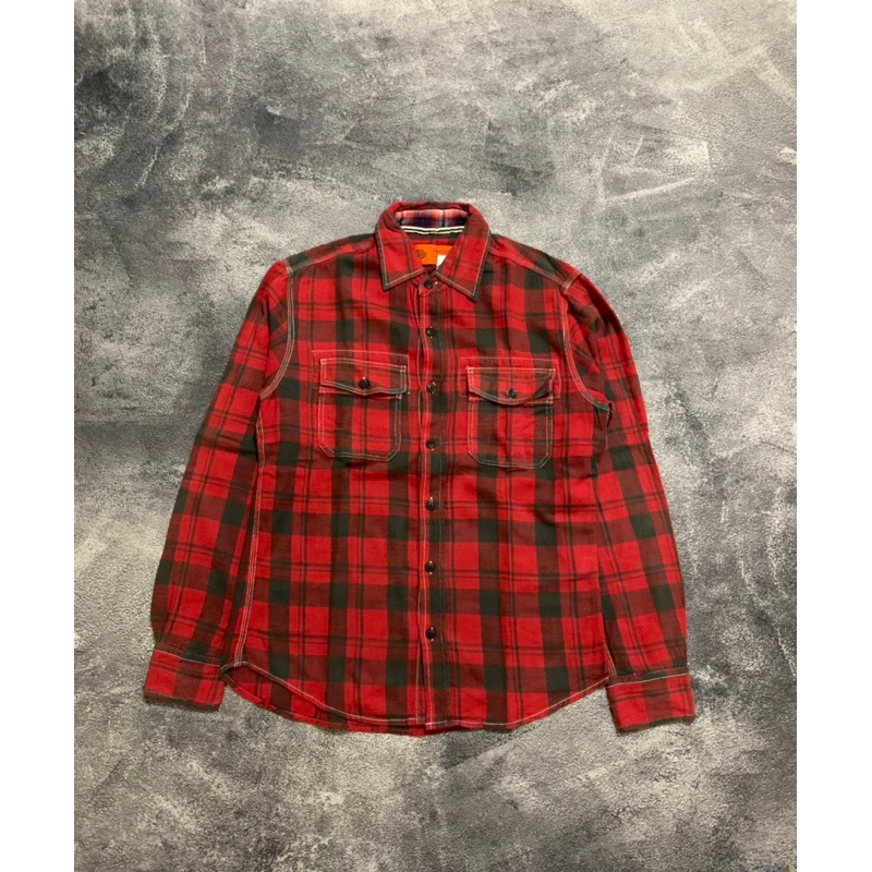 Flannel Dickies tag orange