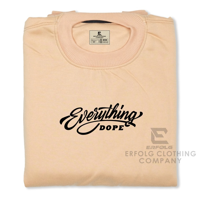 Erfolg Clothing Sweater Crewneck Cream Pria Distro Original Bandung Sweatshirt Oversize Suiter Crunek Cewek Cowok Sweter Oblong Sablon Everithing Simpel Sweatshirt Switer Brand Lokal Cardigan Kerah Tinggi Kekinian Terbaru 2022 Premium