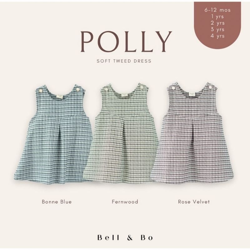 BELL&amp;BO - POLLY DRESS BELL N BO - DRESS ANAK - BAJU ANAK