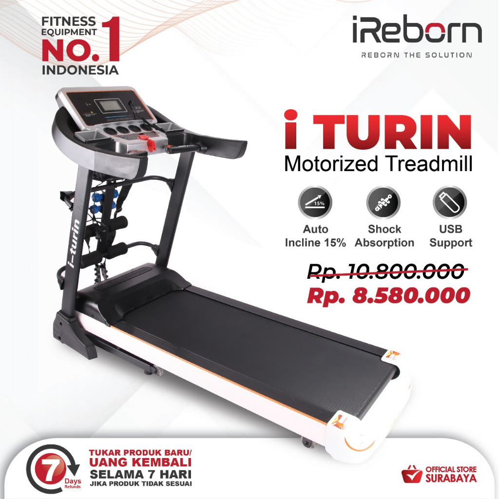 Jual Alat Fitness Treadmill Ireborn I Turin M Surabaya Shopee