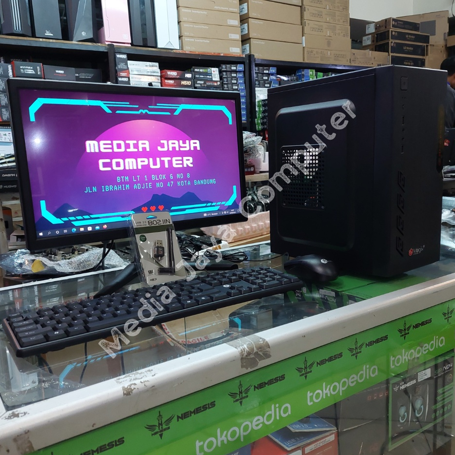 PC Core i3 530 Fullset Office | Ram 8gb | SSD 256GB | Monitor 19 inch buat Kantor, Zoom, Admin