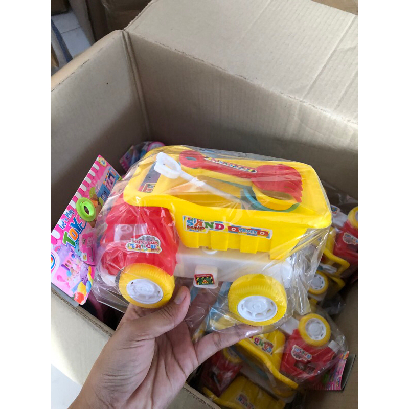 MAINAN TRUK PASIR DUMP TRUCK BAK ADA SEKOP LP 2 LP 7 LUCU BAGUS