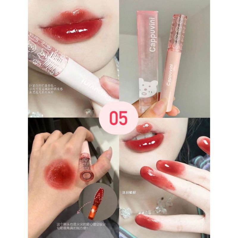 Pink Bear Lip Jelly Stain by Cappuvini / Pewarna Bibir / Glossy Stain