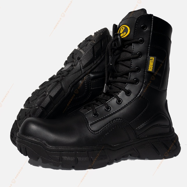 Robweld Sepatu Pria PDL / TNI / POLRI / SCURITY / SATPAM SAFETY UJUNG BESI OUTDOOR LAPANGAN