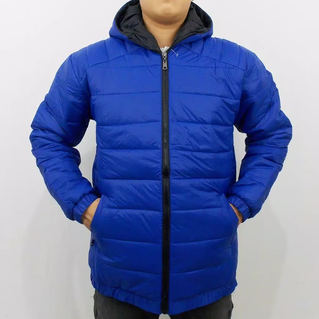 Jaket PUFFER Hoodie POLOS Unisex Jaket Motor Pelindung Dada Mantel Parasut Musim Dingin Jaket Outdoor