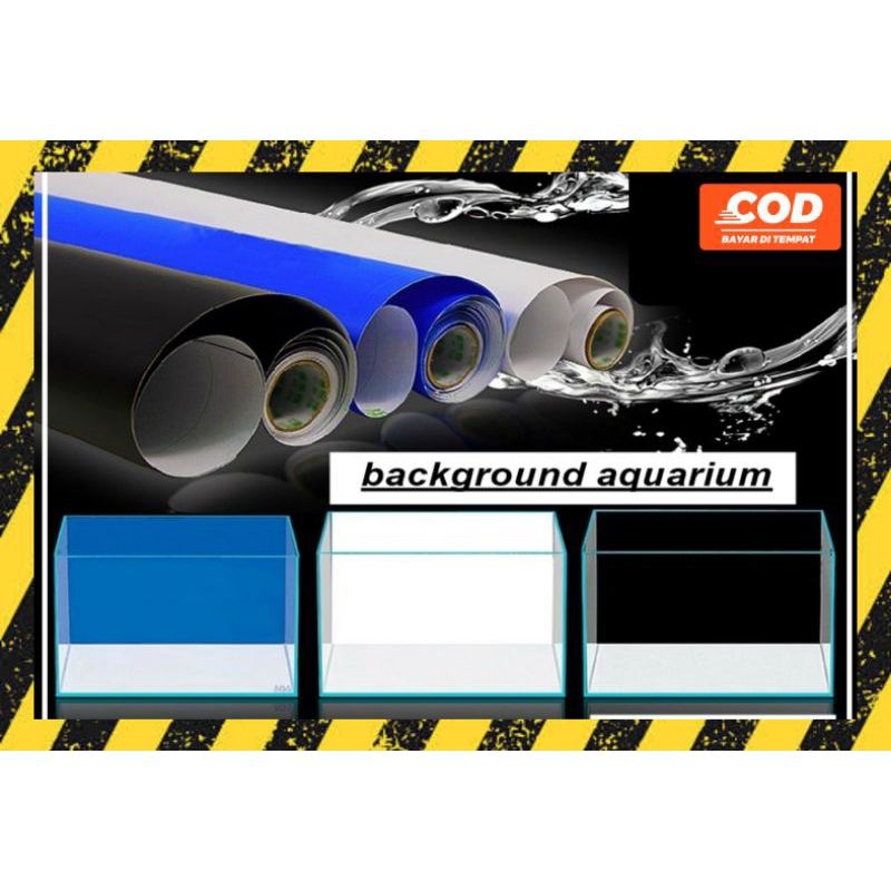 background aquarium aquascape sticker aquarium putih