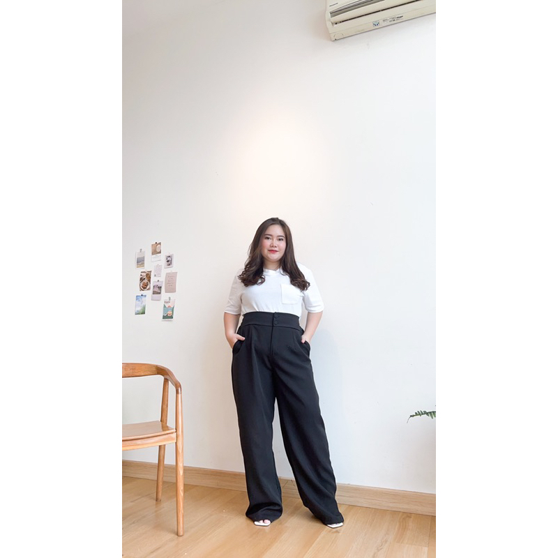 [ LittleBigCloth ] Jill Highwaist Long Pants // Bigsize Pants Bigsize Trouser