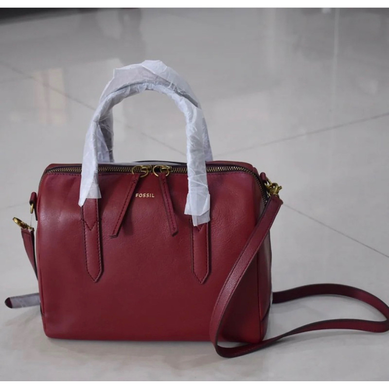 FS SYDNEY SATCHEL RED VELVET